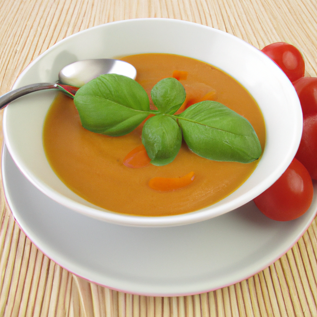 Recept voor: soep: Tomaten-basilicumsoep