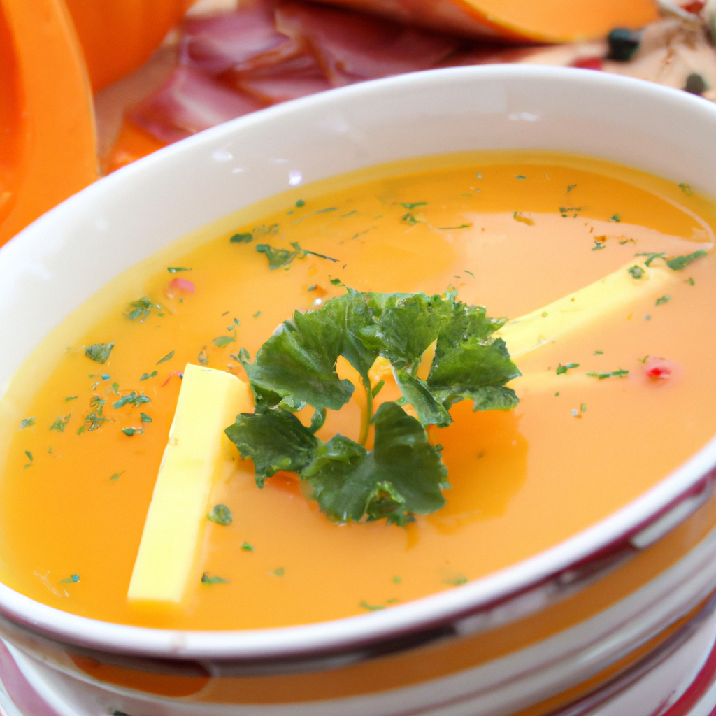 Recept voor: soep: Pompoen-wortelsoep
